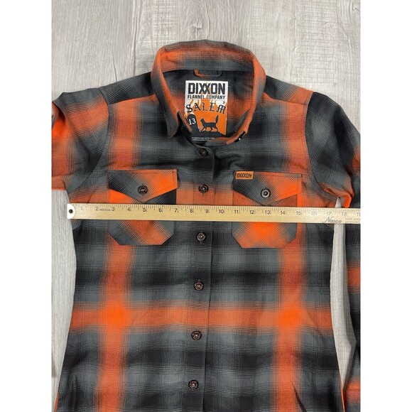Dixxon Flannel Company Women's Small Salem 13 Flannel Orange Black Rare Fall U - Picture 6 of 8
